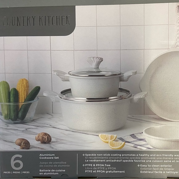 Kitchen Country Kitchen Nonstick Cookware Sets 6 Piece High Quality